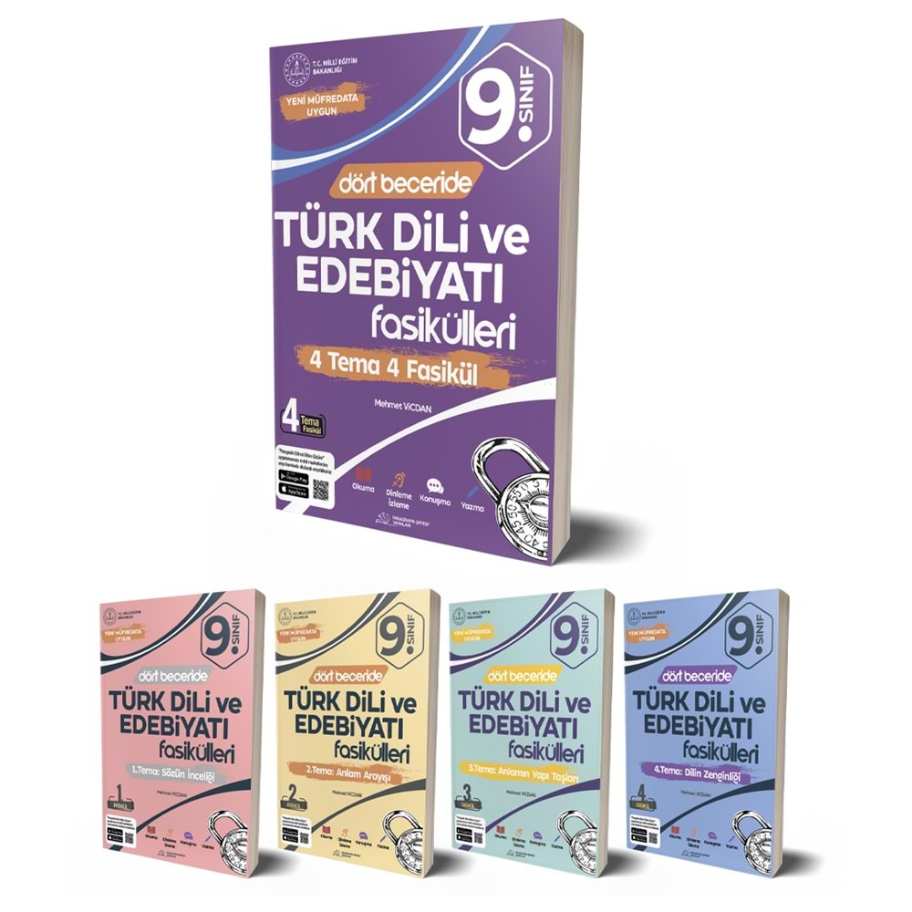 9.SINIF DÖRT BECERİDE TÜRK DİLİ VE EDEBİYATI FASİKÜLLERİ (9786057346278)