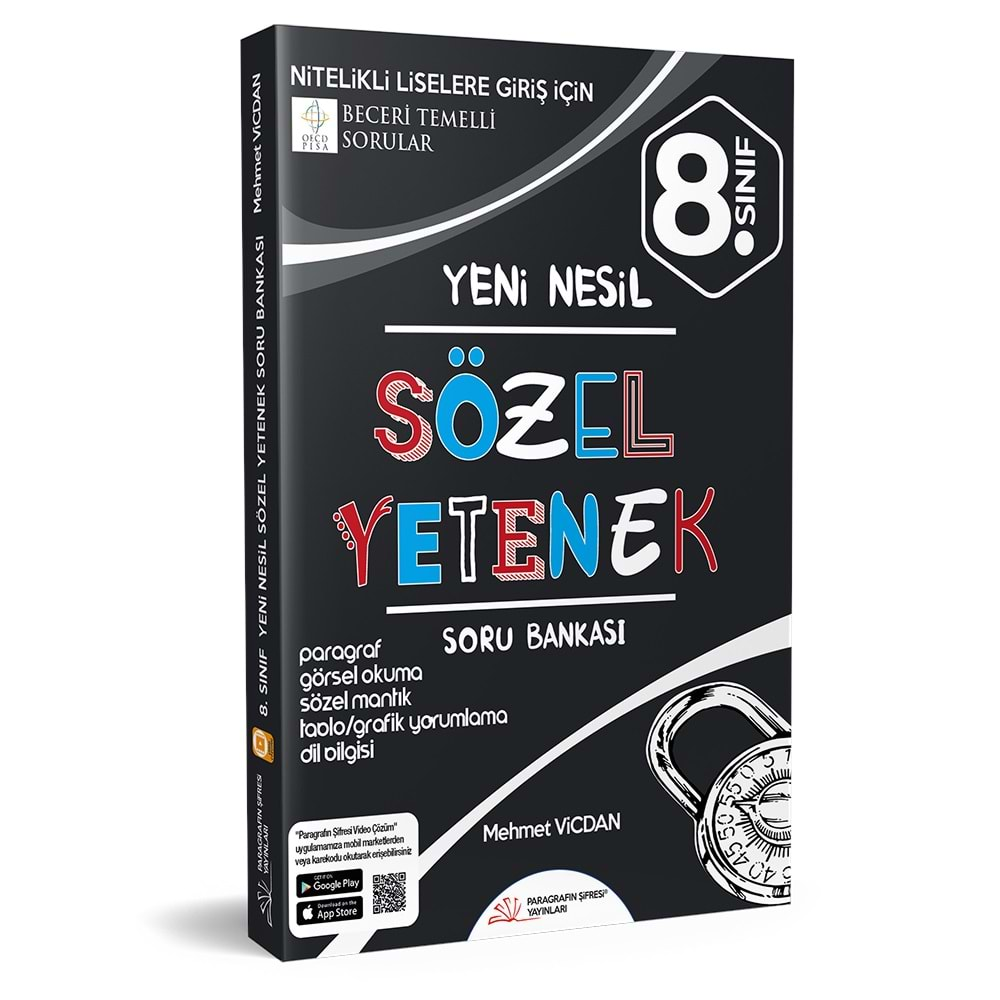 8. SINIF YENİ NESİL SÖZEL YETENEK SORU BANKASI (9786058295889)