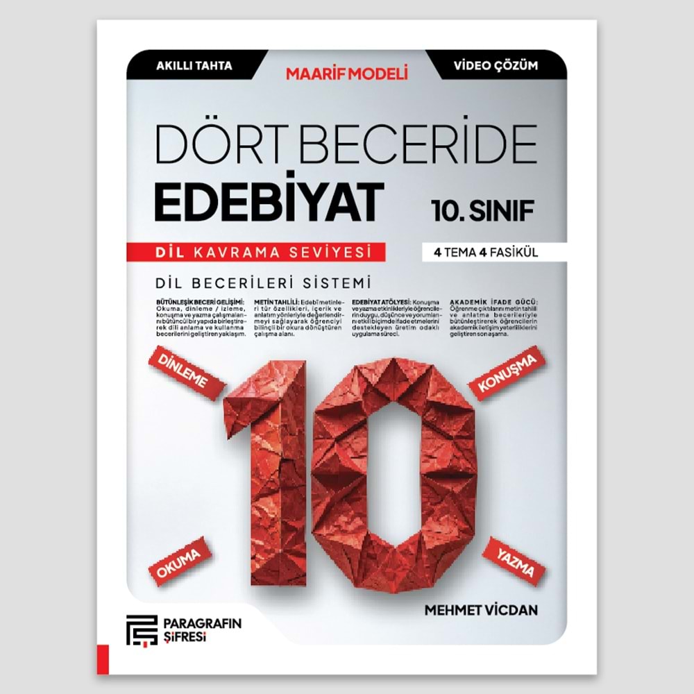 10. SINIF DÖRT BECERİDE EDEBİYAT