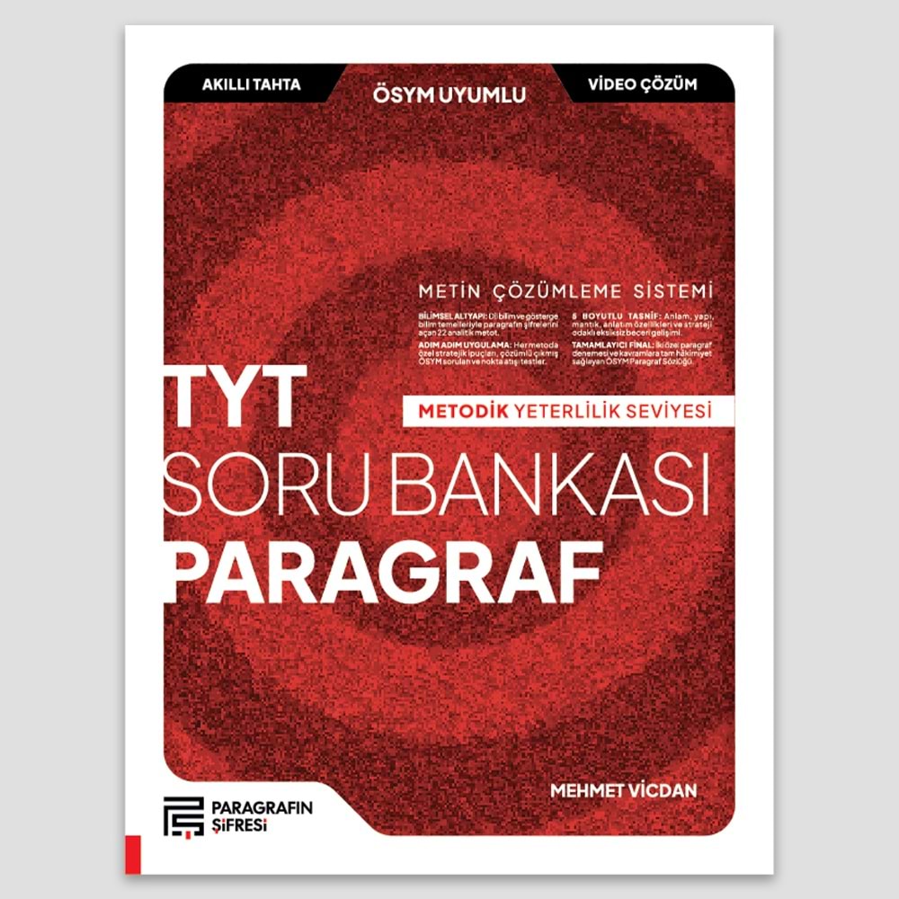TYT METODİK PARAGRAF SORU BANKASI