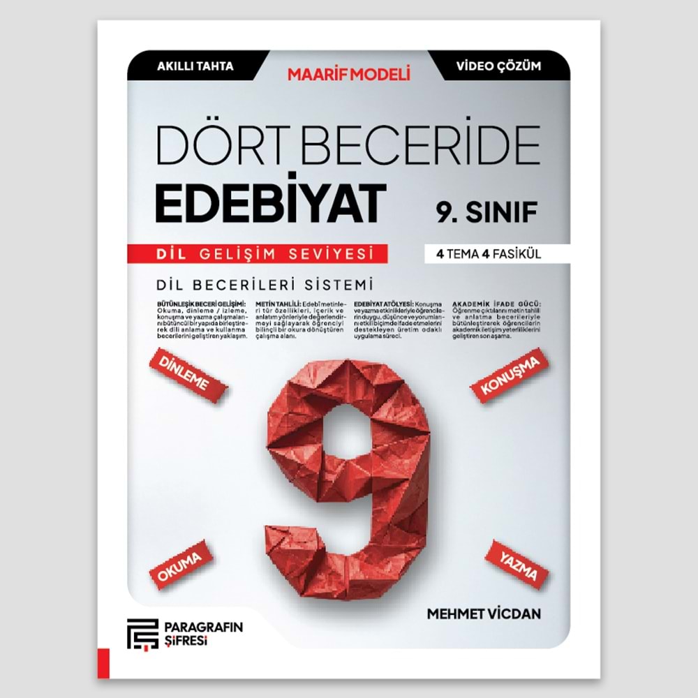 9. SINIF DÖRT BECERİDE EDEBİYAT